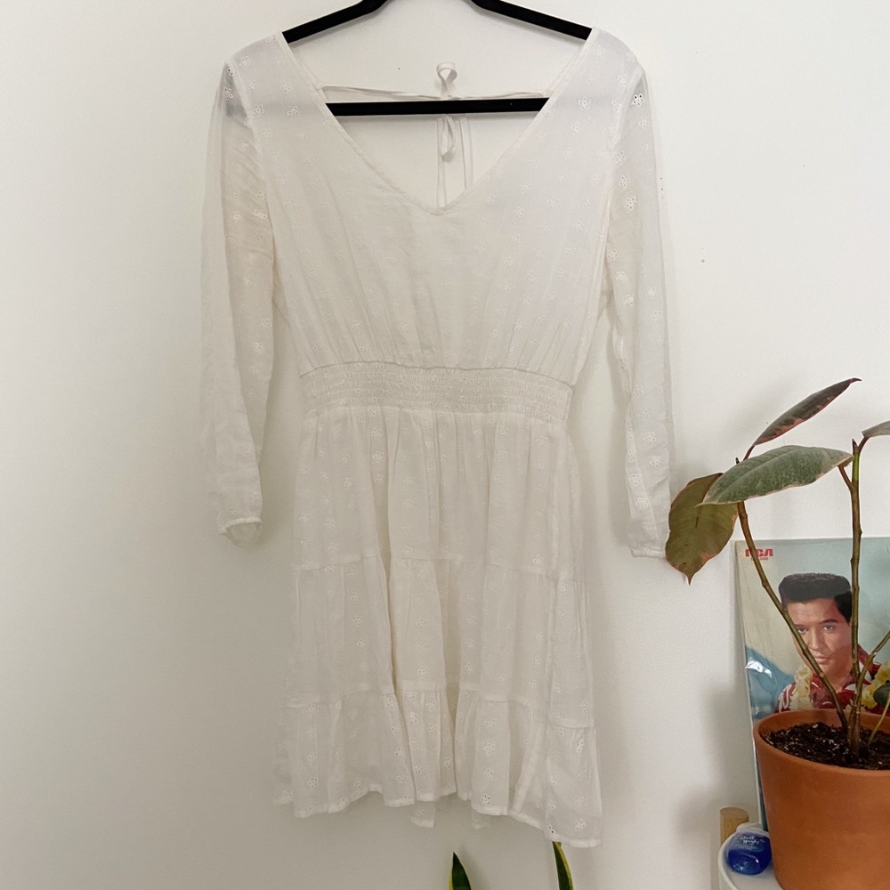 Sold // Eyelet mini dress